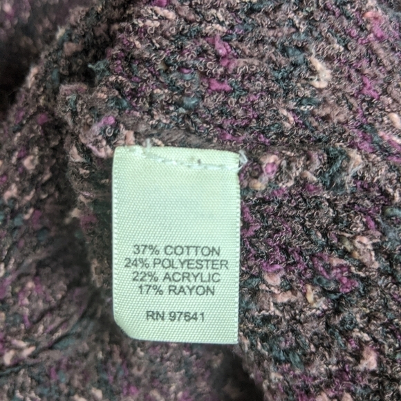 J. Jill Purple Marled Crossover Sweater Women's Medium - Picture 4 of 9
